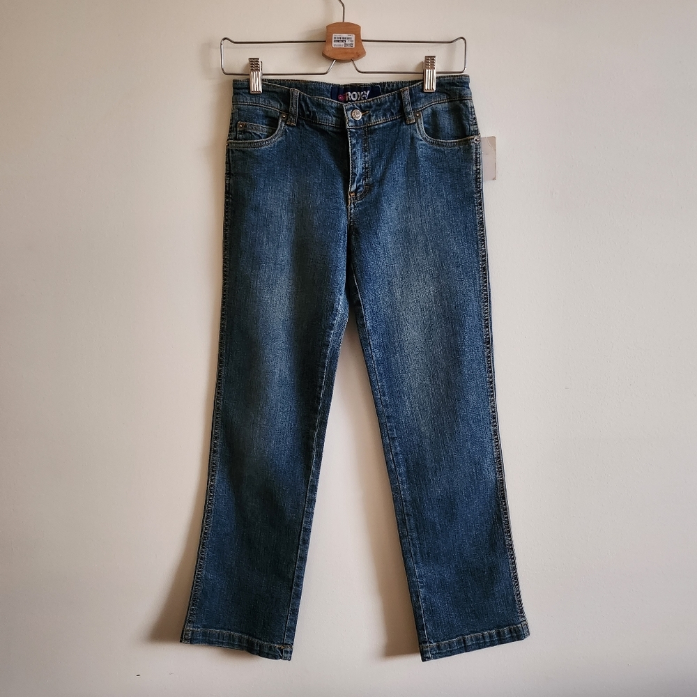 ROXY | NWT Girls 14 Flared Denim Jeans | dark wash